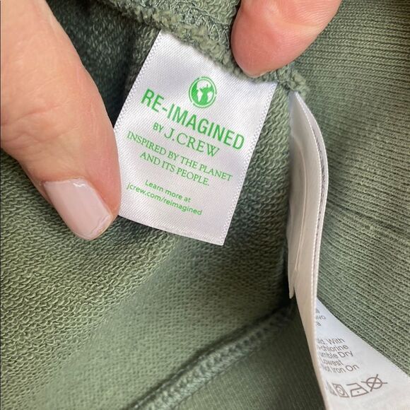 J Crew Sweatshirt Green with Black Peace Graphic Size S - Picture 5 of 14